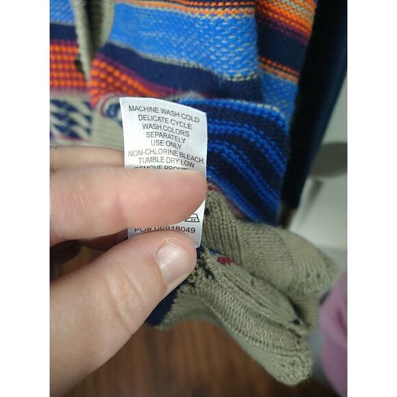 woman within L 18/20 Sweater Cardigan Aztec Western Toggle Close Casual - Picture 9 of 10